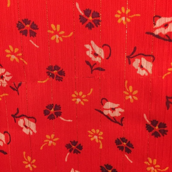 NWT Madewell Tiered Sleeve Peplum Metallic Prairie - Picture 8 of 8